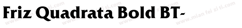 Friz Quadrata Bold BT字体转换